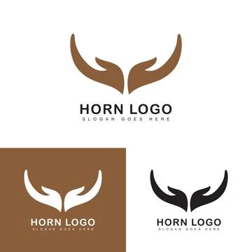 Horn icon logo Stock Illustration