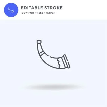 Horn icon vector, filled flat sign, solid pictogram isolated on white, logo イラスト素材