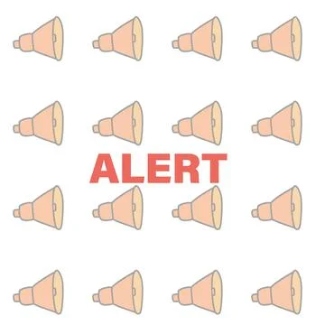 A horn pattern that indicates an air raid alert. Stock Illustration