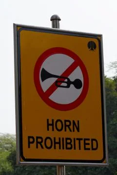 Horn prohibited Stock Photos