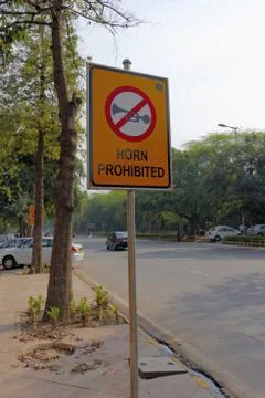 Horn prohibited Stock-Fotos