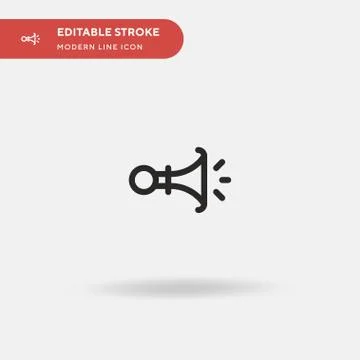 Horn Simple vector icon. Illustration symbol design template for web mobile U Stock Illustration