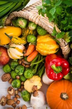 Horn with vegetables Foto stock
