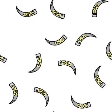 Horn viking vector seamless pattern Stock Illustration