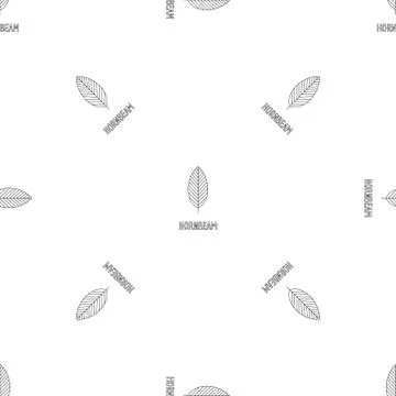 Hornbeam leaf pattern seamless vector Stock Illustration