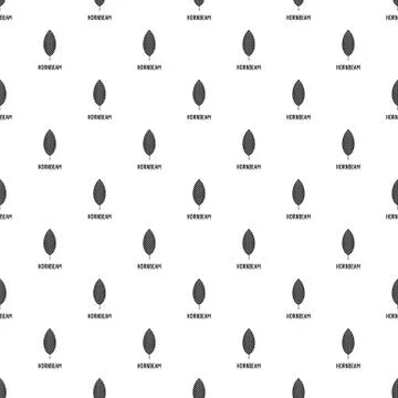 Hornbeam leaf pattern seamless vector Illustrazione stock