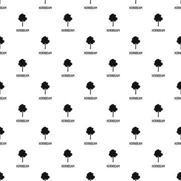 Hornbeam tree pattern seamless vector Stock Illustration