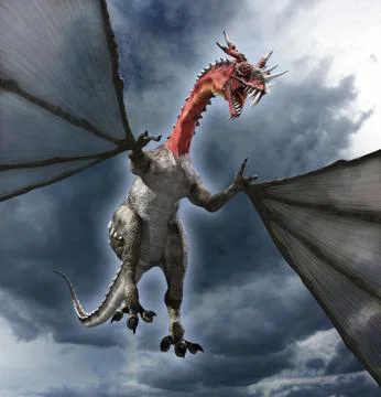 Horned Dragon Stock-Illustration