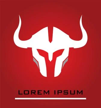 Horned head Warrior Mascot Stock Illustration