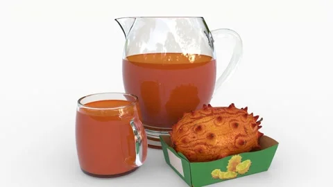 Horned melon fresh juice Stock Footage 324904666
