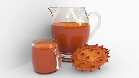 Horned melon fruit juice Stock Footage 324904665