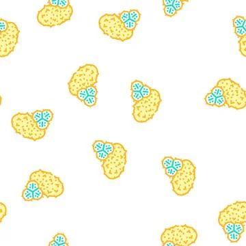 Horned melon fruit vector seamless pattern 库存插图