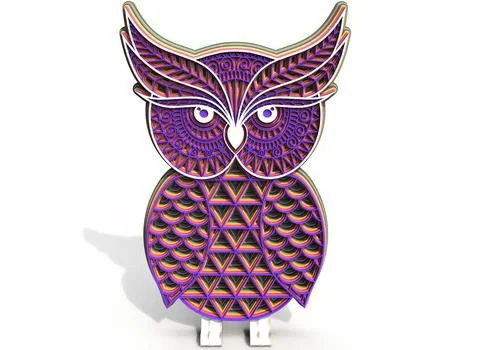Horned Owl 3D model 3D Model