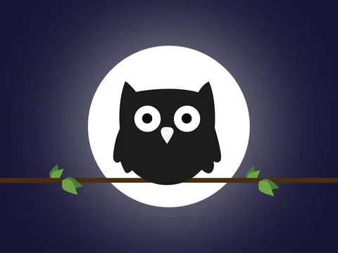 Horned Owl Illustrazione stock