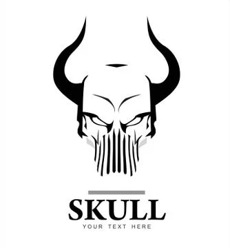 Horned Skull Stock Illustration