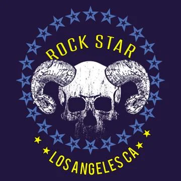 Horned skull Stock Illustration