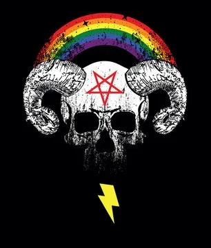 Horned skull Illustrazione stock
