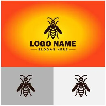 Hornet bee logo icon vector for business brand app icon hornet bee logo tem.. Illustrazione stock