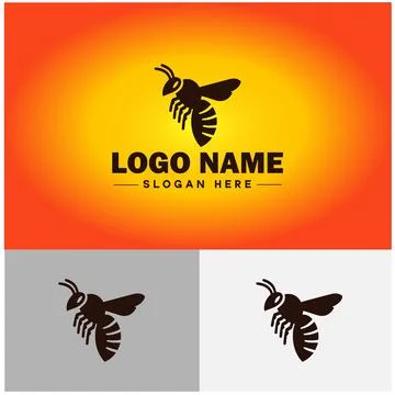 Hornet bee logo icon vector for business brand app icon hornet bee logo tem.. Illustrazione stock