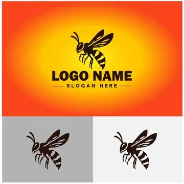 Hornet bee logo icon vector for business brand app icon hornet bee logo tem.. Stock Illustration