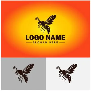 Hornet bee logo icon vector for business brand app icon hornet bee logo tem.. Stock Illustration