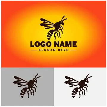 Hornet bee logo icon vector for business brand app icon hornet bee logo tem.. Stock Illustration