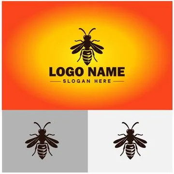 Hornet bee logo icon vector for business brand app icon hornet bee logo tem.. Stock Illustration