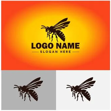 Hornet bee logo icon vector for business brand app icon hornet bee logo tem.. Stock Illustration