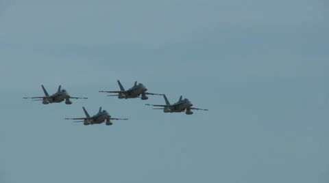 Hornet Formation Stock Footage 949051