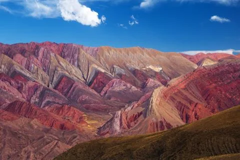 Hornocal The cerro of the 14 colors, in the north of Argentina near Salta Stock Photos