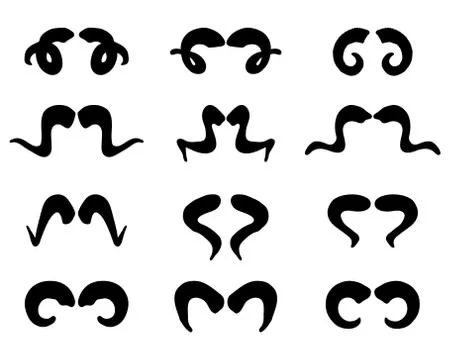 Horns of aries Stock Illustration