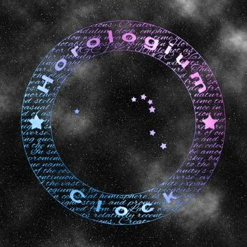 Horologium Constellation, Clock Constellation, Pendulum Clock Stock Illustration