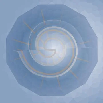 Horoscope blue texture with rays and helix Stock Illustration
