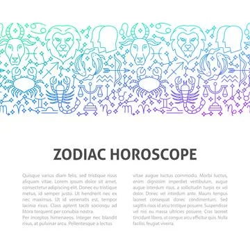 Horoscope Line Template Stock Illustration