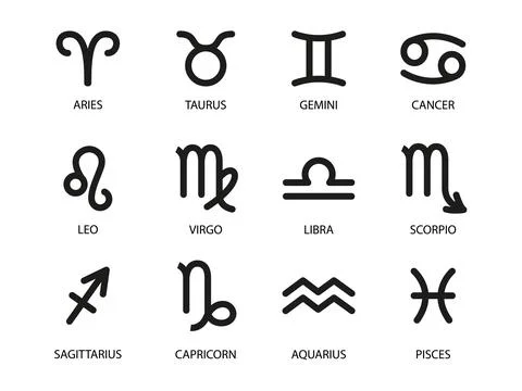 Horoscope Symbols Stock Illustration