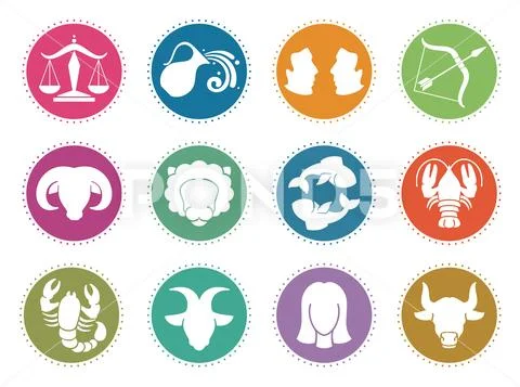 Horoscope zodiac vector signs. Astrology symbols set Stock Illustration