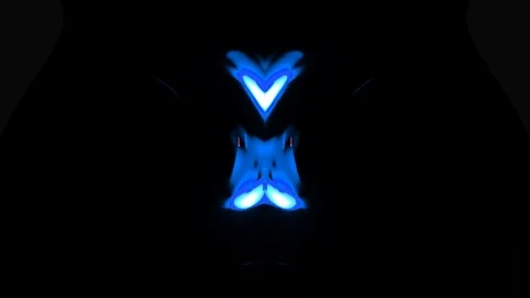 Horrible faces forming by changing of light patterns Stock Footage 79378382