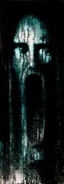Horrible scream Stock-Fotos