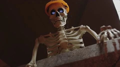 Horrible skeleton robot 스톡 동영상 163854306