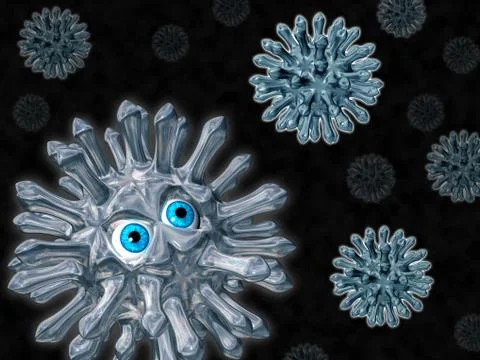 Horrid viruses Stock Illustration