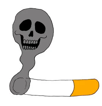 Horrifying illustration of a cigarette Stock Illustration