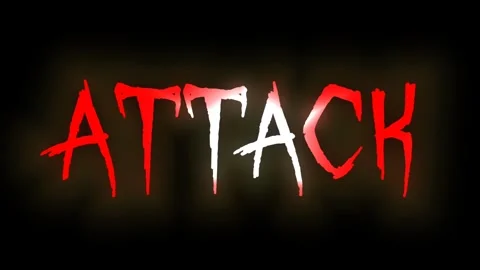 Horror Attack Text Animation Stock Footage 312861049