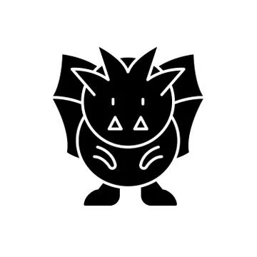Horror black icon, vector sign on isolated background. Horror concept symbol Illustrazione stock