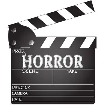 Horror Clapper Board Stock Illustration