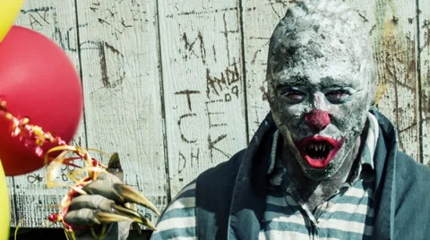 Horror Clown Stock Footage