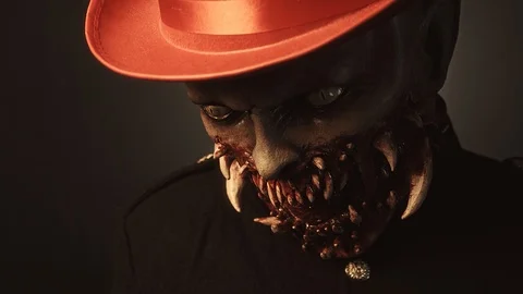 Horror clowns. Pigs. Halloween. Stock Footage 100732753