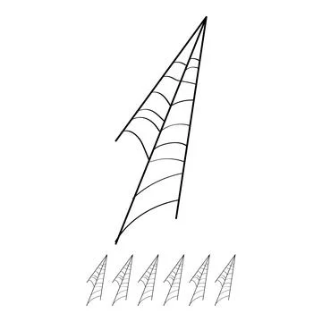 Horror cobweb cartoon vector graphic イラスト素材
