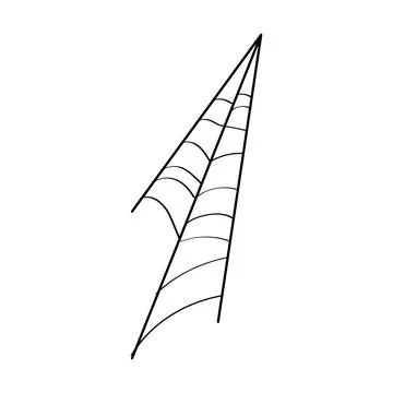 Horror cobweb cartoon vector illustration Stock Illustration