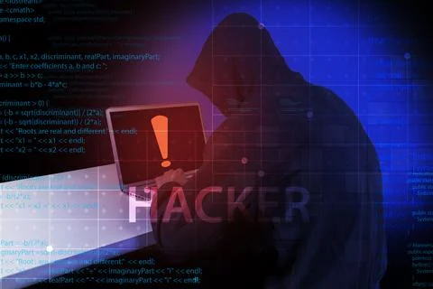 The horror of competitor computer theft,Keep security hackers away from you.. Foto stock