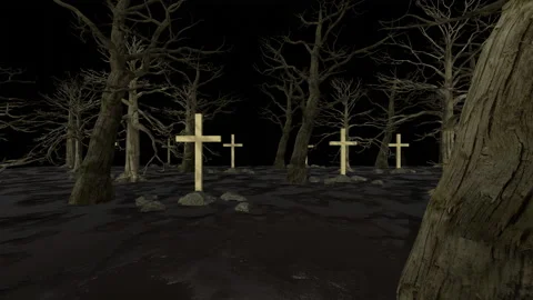 Horror Cross Landscape Background Loop | Stock Video | Pond5